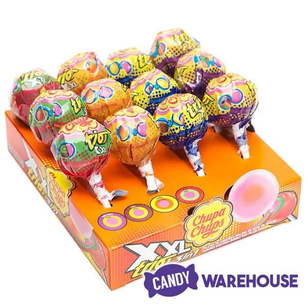 Chupa Chups XXL Trio Lollipops: 12-Piece Display