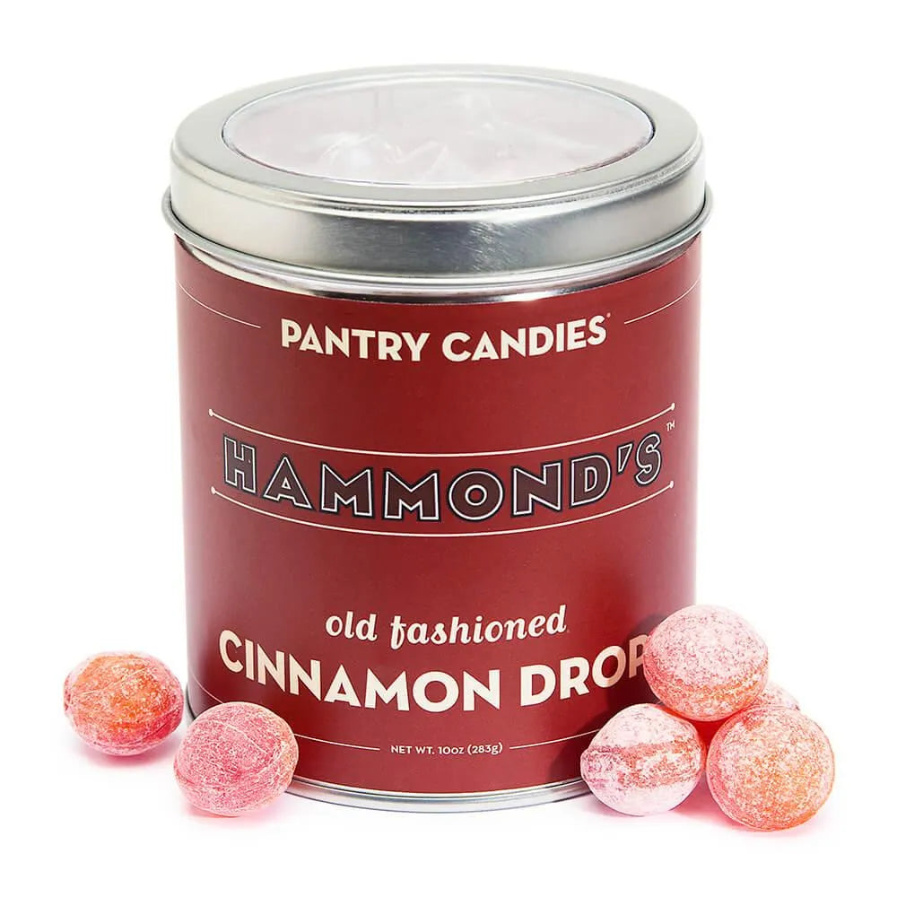 Cinnamon Drops Hard Candy: 10-Ounce Tin