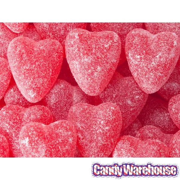 Cinnamon Jelly Candy Hearts: 5LB Bag