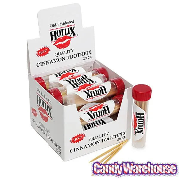 Cinnamon Toothpicks Tubes: 20-Piece Box