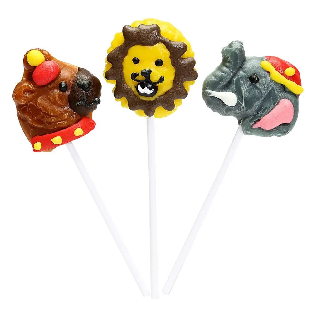 Circus Animal Lollipops: 12-Piece Box