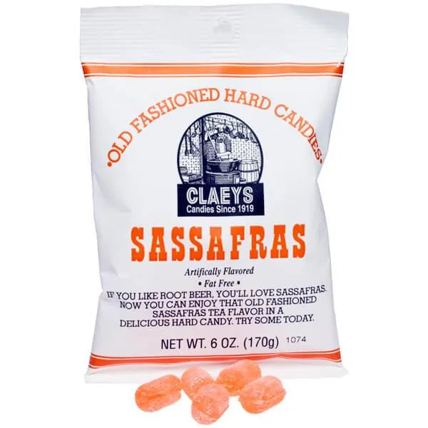 Claeys Hard Candy Drops Bags - Sassafras: 12-Piece Box