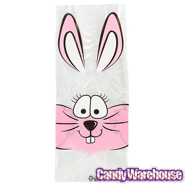 Clear Cello Candy Bags with Bunny: 100-Piece Box