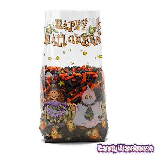 Clear Cello Candy Bags with Happy Halloween: 100-Piece Box