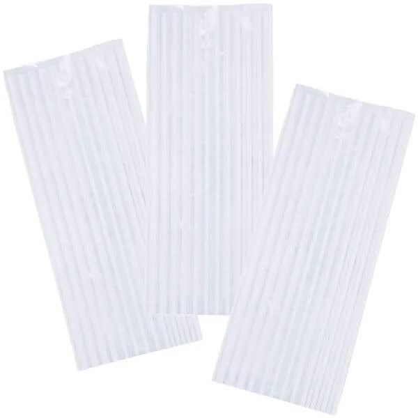 Clear Cello Candy Bags with White Stripes - Large: 100-Piece Box