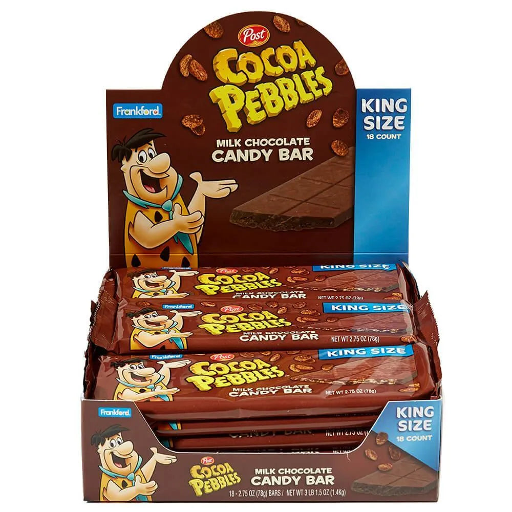 Cocoa Pebbles King Size Candy Bar: 18-Piece Box