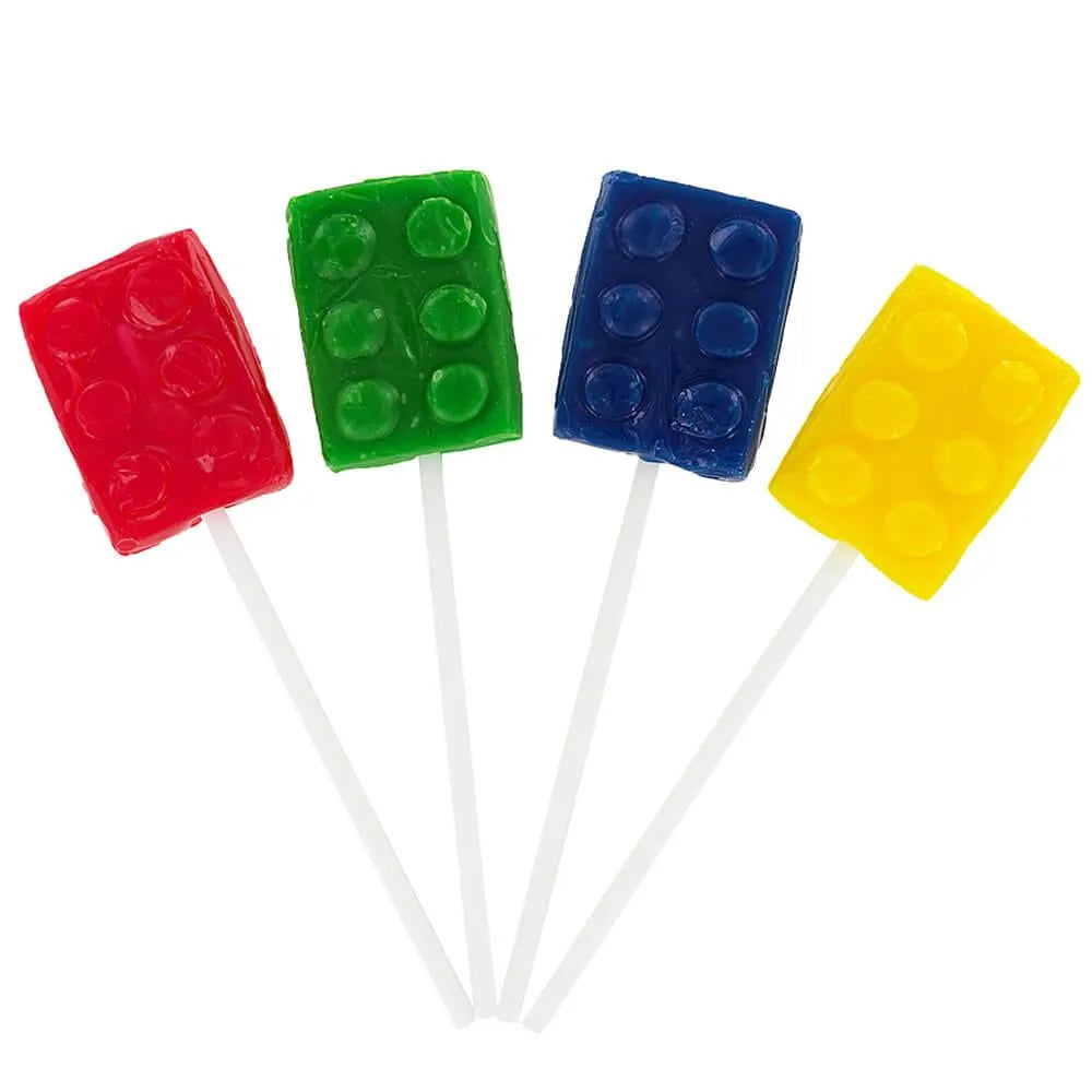 Color Brick Lego Lollipops: 12-Piece Box