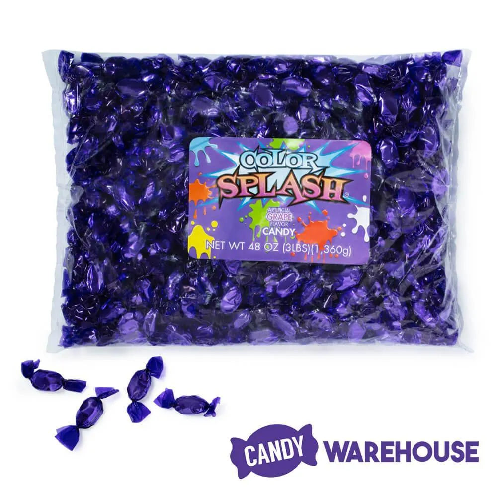 Color Splash Purple Grape Hard Candy: 3LB Bag