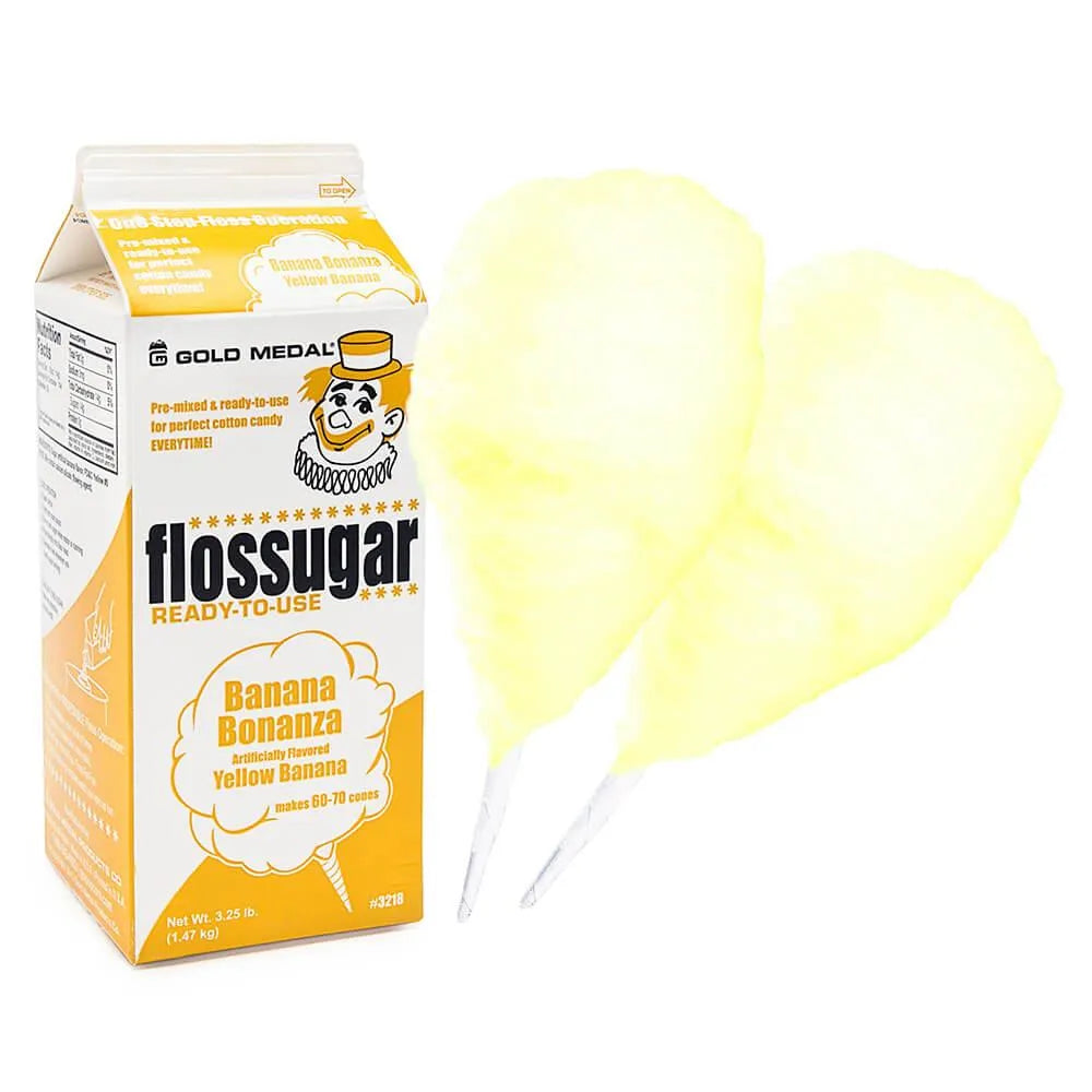 Cotton Candy Floss Sugar - Banana: Half Gallon Carton