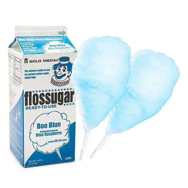 Cotton Candy Floss Sugar - Blue Raspberry: Half Gallon Carton