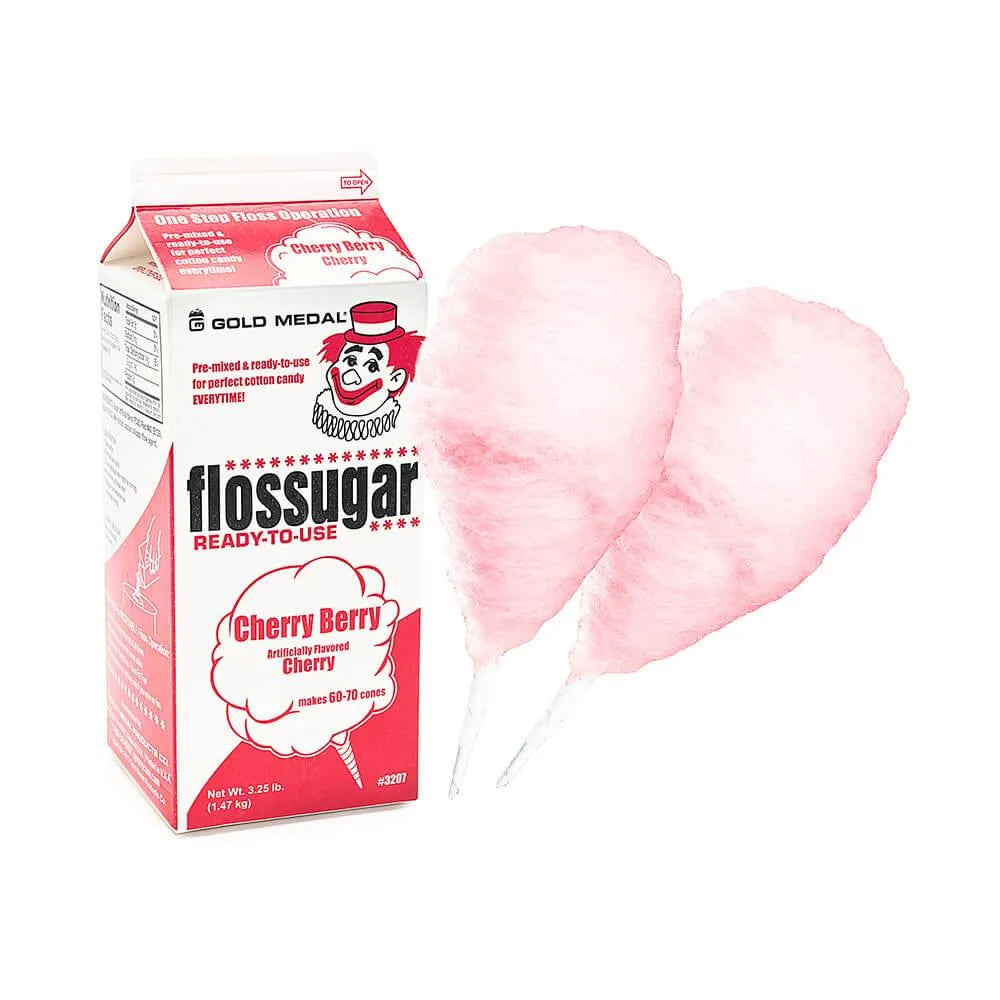 Cotton Candy Floss Sugar - Cherry: Half Gallon Carton