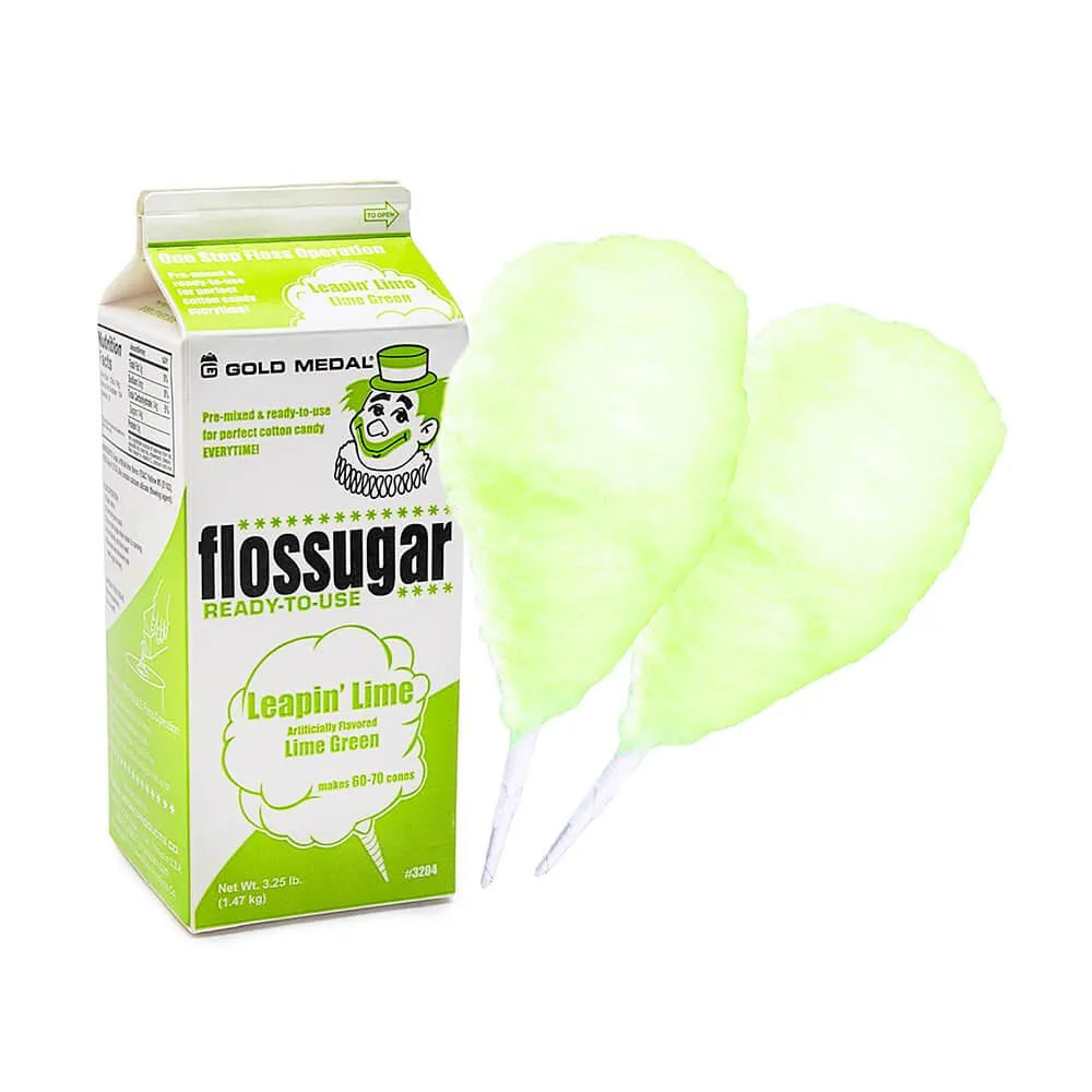 Cotton Candy Floss Sugar - Lime: Half Gallon Carton