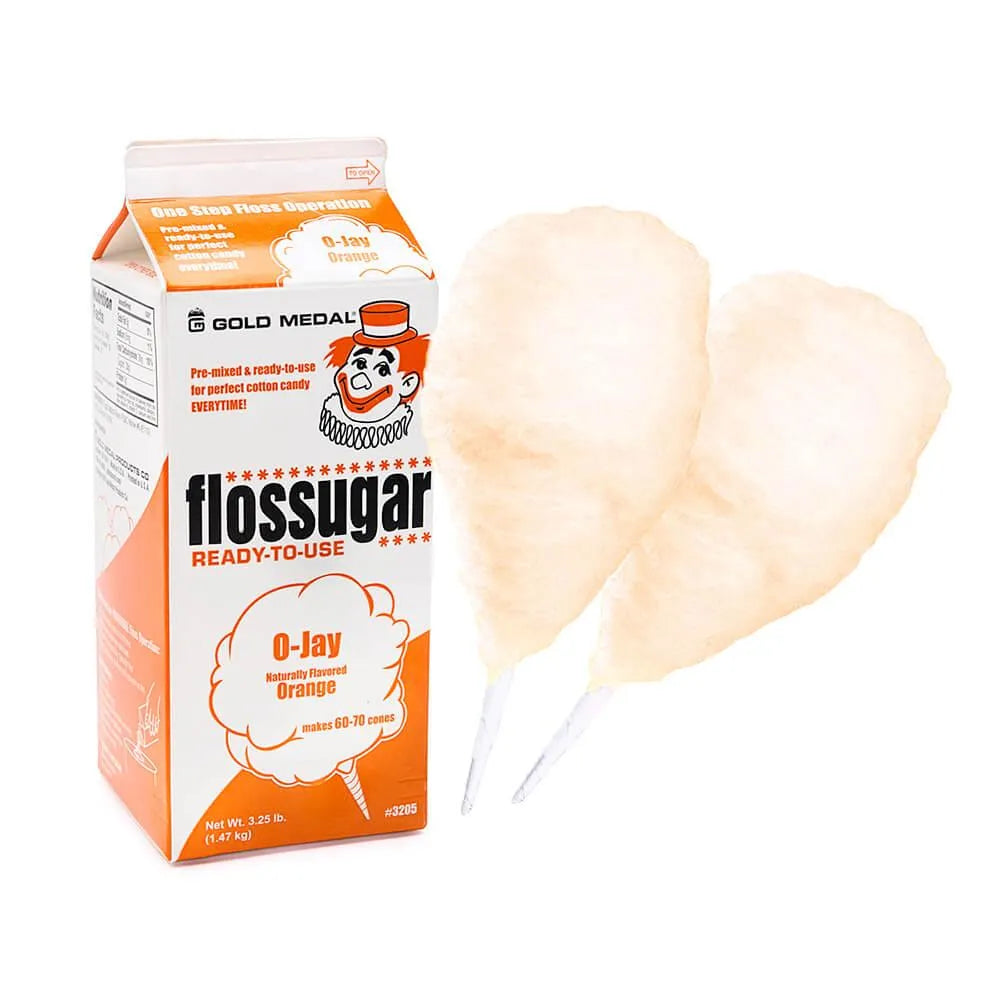 Cotton Candy Floss Sugar - Orange: Half Gallon Carton