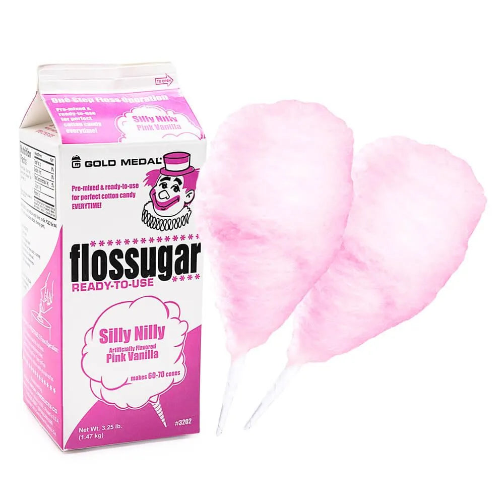 Cotton Candy Floss Sugar - Pink Vanilla: Half Gallon Carton