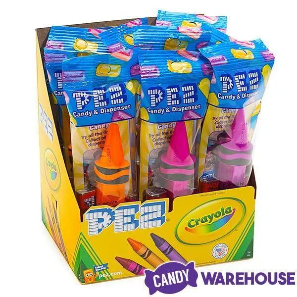 Crayola Crayons PEZ Candy Packs: 12-Piece Display