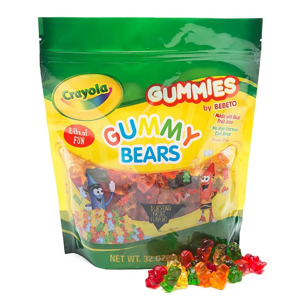 Crayola Gummy Bears Candy: 2LB Bag