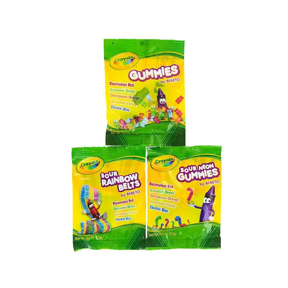 Crayola Gummy Candy Packs: 22-Piece Bag