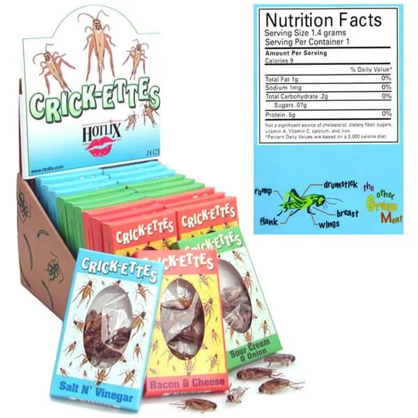 Crickets Snack Packs - 3 Flavor: 24-Piece Box