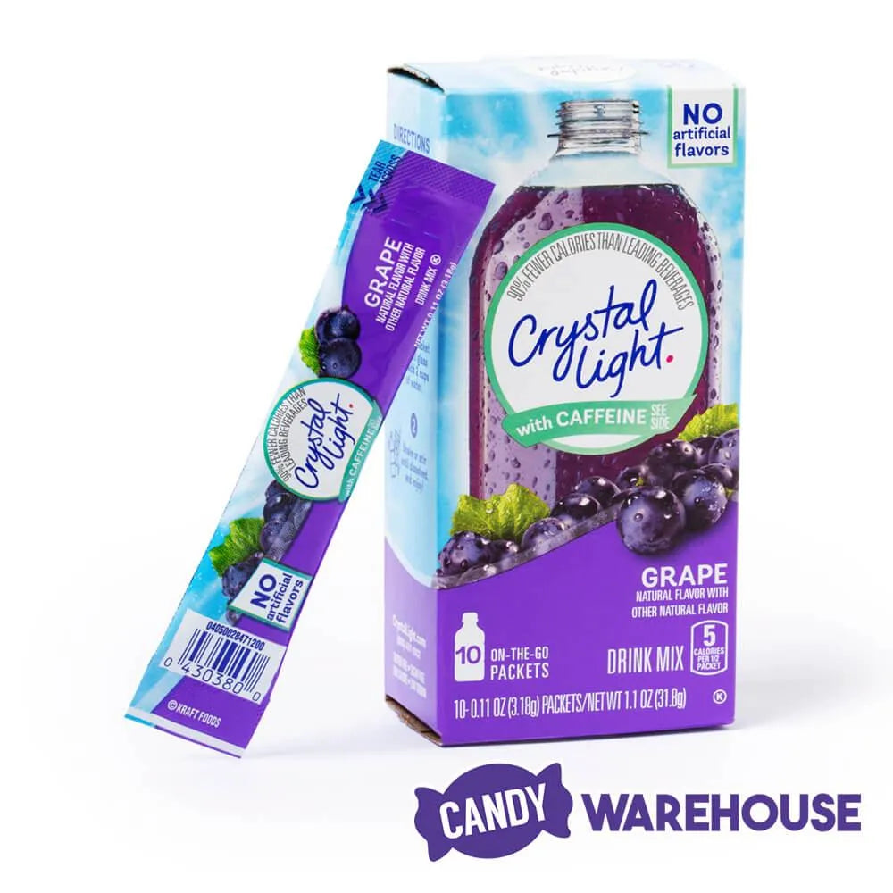 Crystal Light with Caffeine - Grape: 10-Piece Box