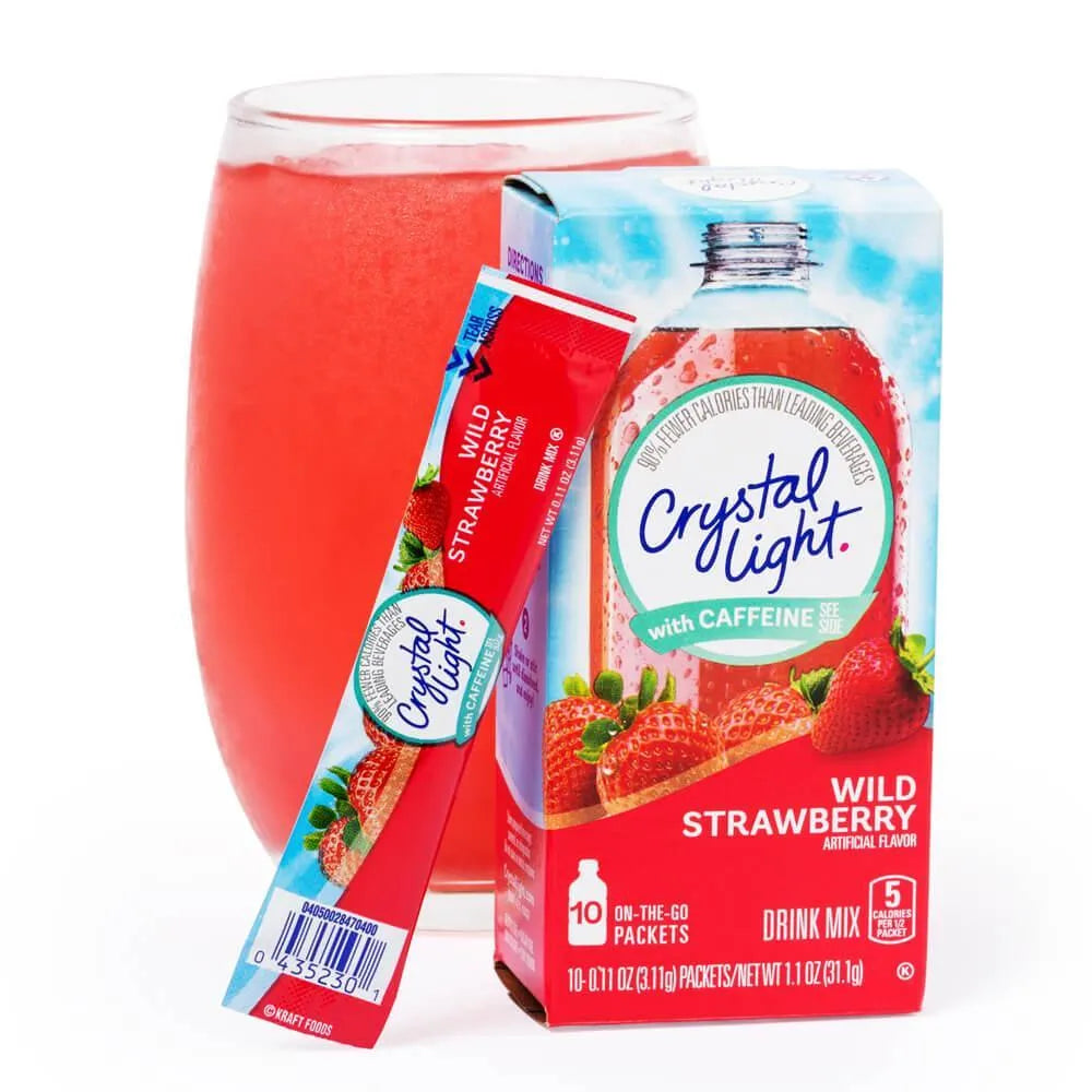 Crystal Light with Caffeine - Wild Strawberry: 10-Piece Box