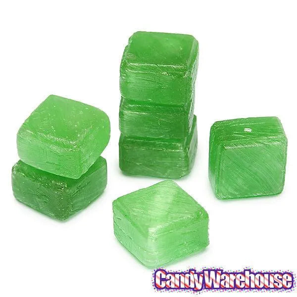 Cubes Hard Candy - Green Apple: 3LB Bag