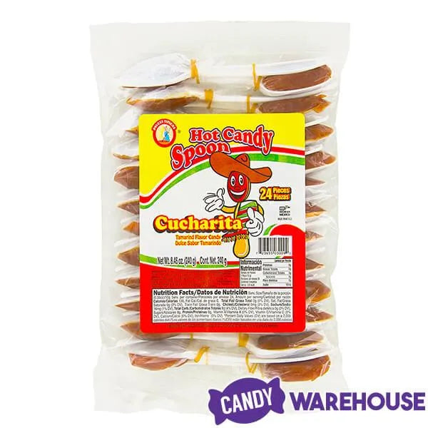 Cucharita Tamarind Candy Spoons: 24-Piece Pack