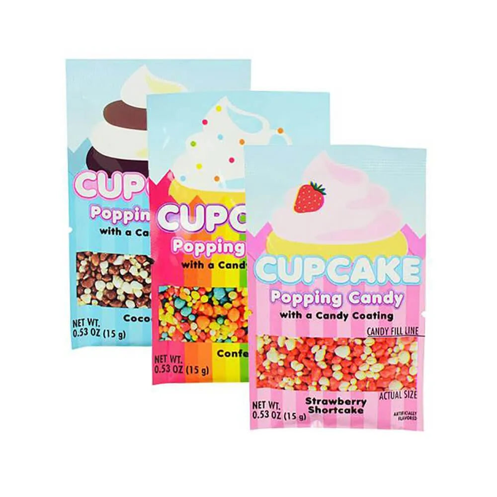 Cupcake Coated Popping Candy: 20-Piece Display