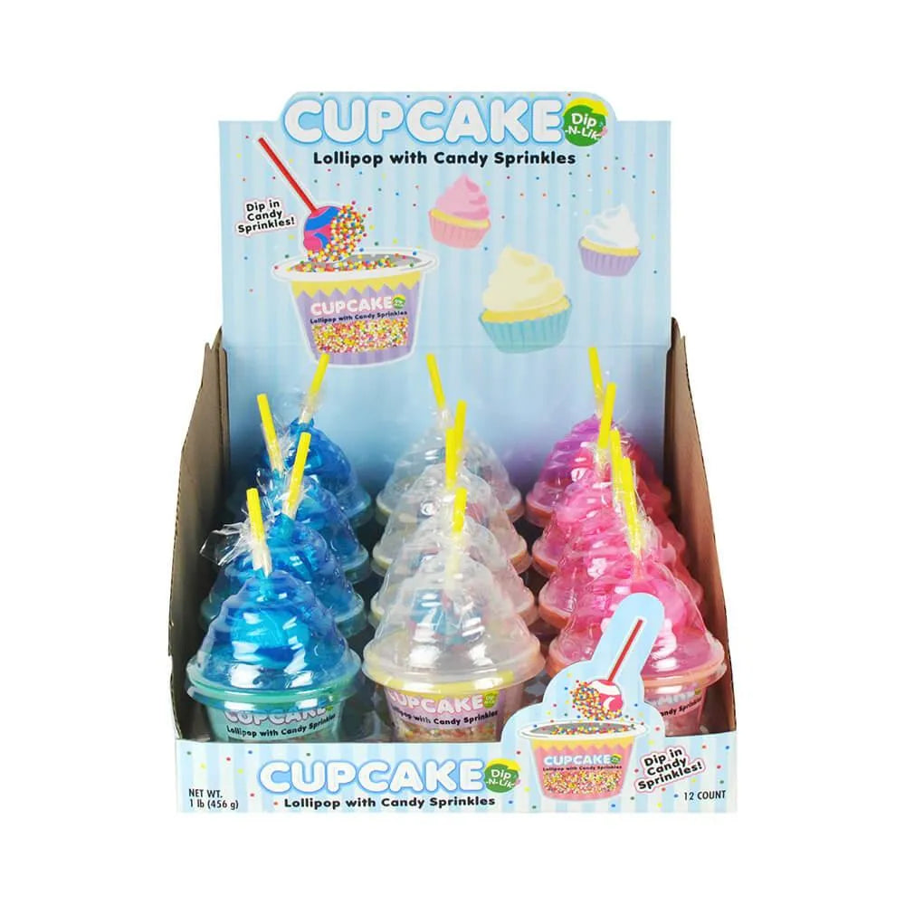 Cupcake Dip-N-Lik® with Sprinkles: 12-Piece Display