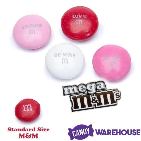 Cupid's Messages Mix Valentine Milk Chocolate Mega M&M's Candy: 10-Ounce Bag