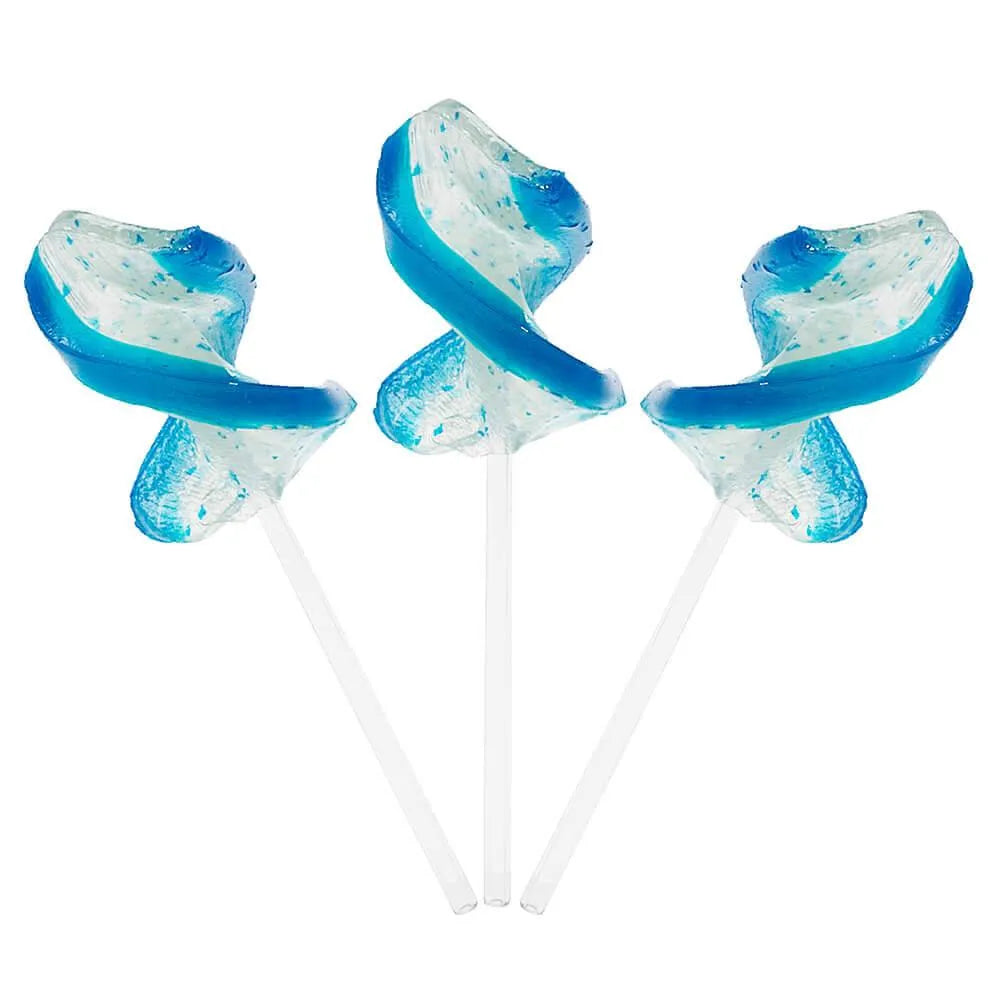 CurlyCutes Petite Crystal Ribbon Pops - Blue Raspberry: 20-Piece Jar