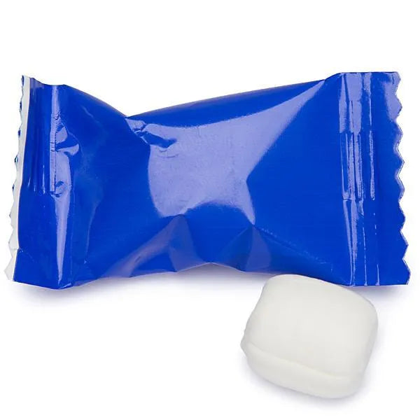 Custom Logo Royal Blue Wrapped Butter Mint Creams: 5000-Piece Minimum