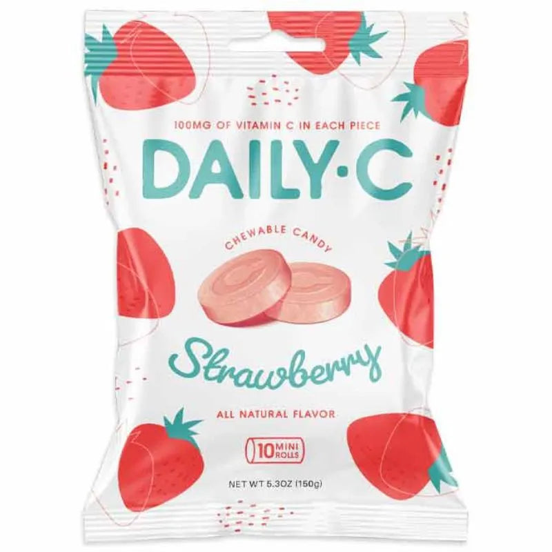 Daily C Vitamin Candy - Strawberry: 12-Piece Box