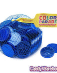 Dark Blue Foiled Milk Chocolate Coins: 1LB Bag