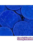 Dark Blue Foiled Milk Chocolate Coins: 1LB Bag