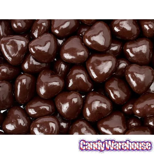 Dark Chocolate Covered Caramel Hearts Candy: 2LB Bag