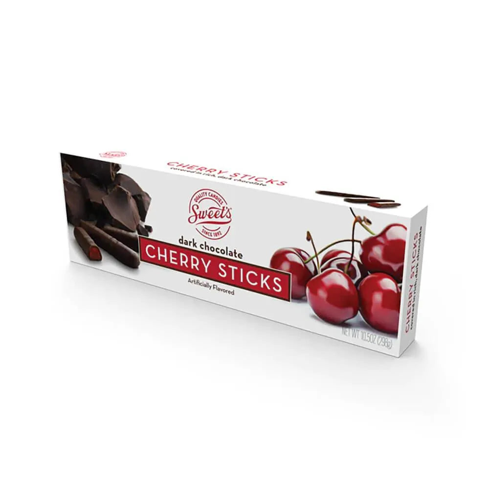 Dark Chocolate Covered Cherry Jelly Candy Sticks: 10.5-Ounce Gift Box