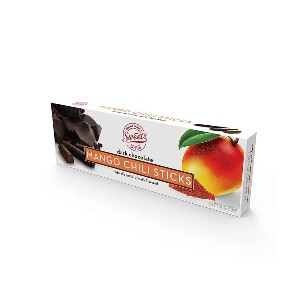 Dark Chocolate Covered Mango Chili Sticks: 10.5-Ounce Gift Box