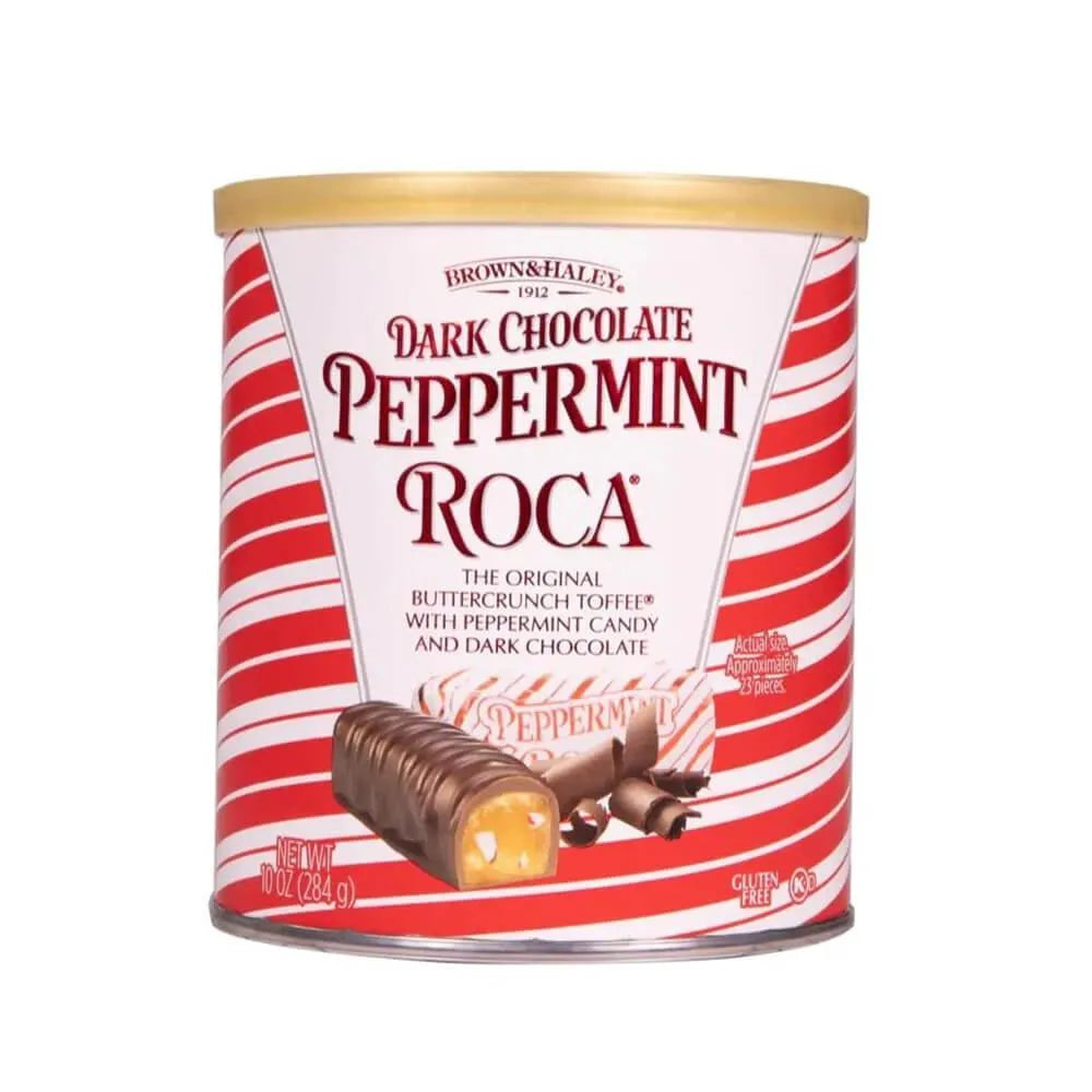 Dark Chocolate Peppermint Roca: 10-Ounce Tin