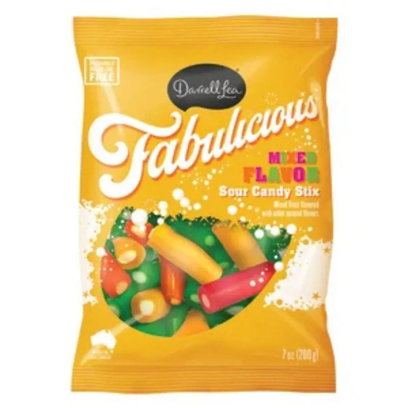 Darrell Lea Fabulicious Sour Licorice Stix: 8-Piece Box