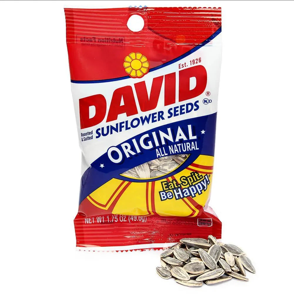 David Sunflower Seeds 1.75-Ounce Bags: 24-Piece Box