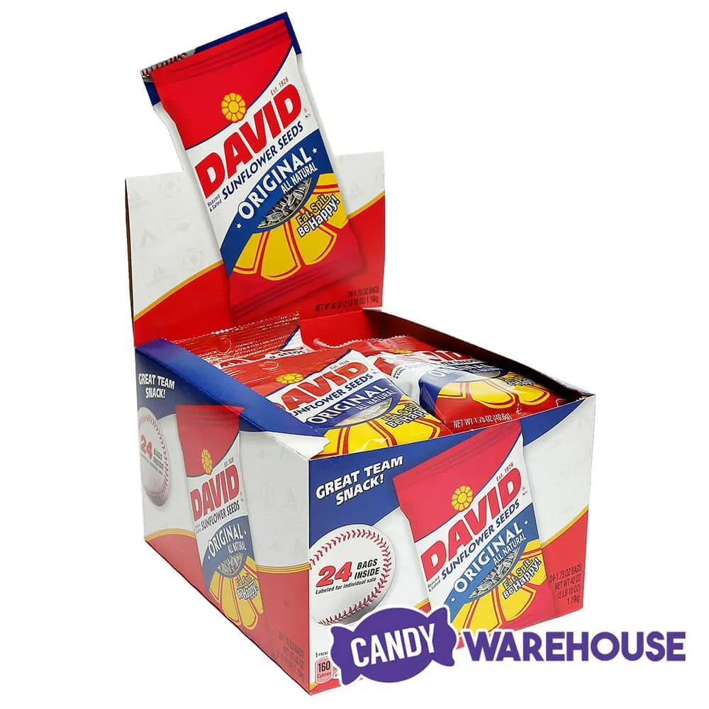 David Sunflower Seeds 1.75-Ounce Bags: 24-Piece Box