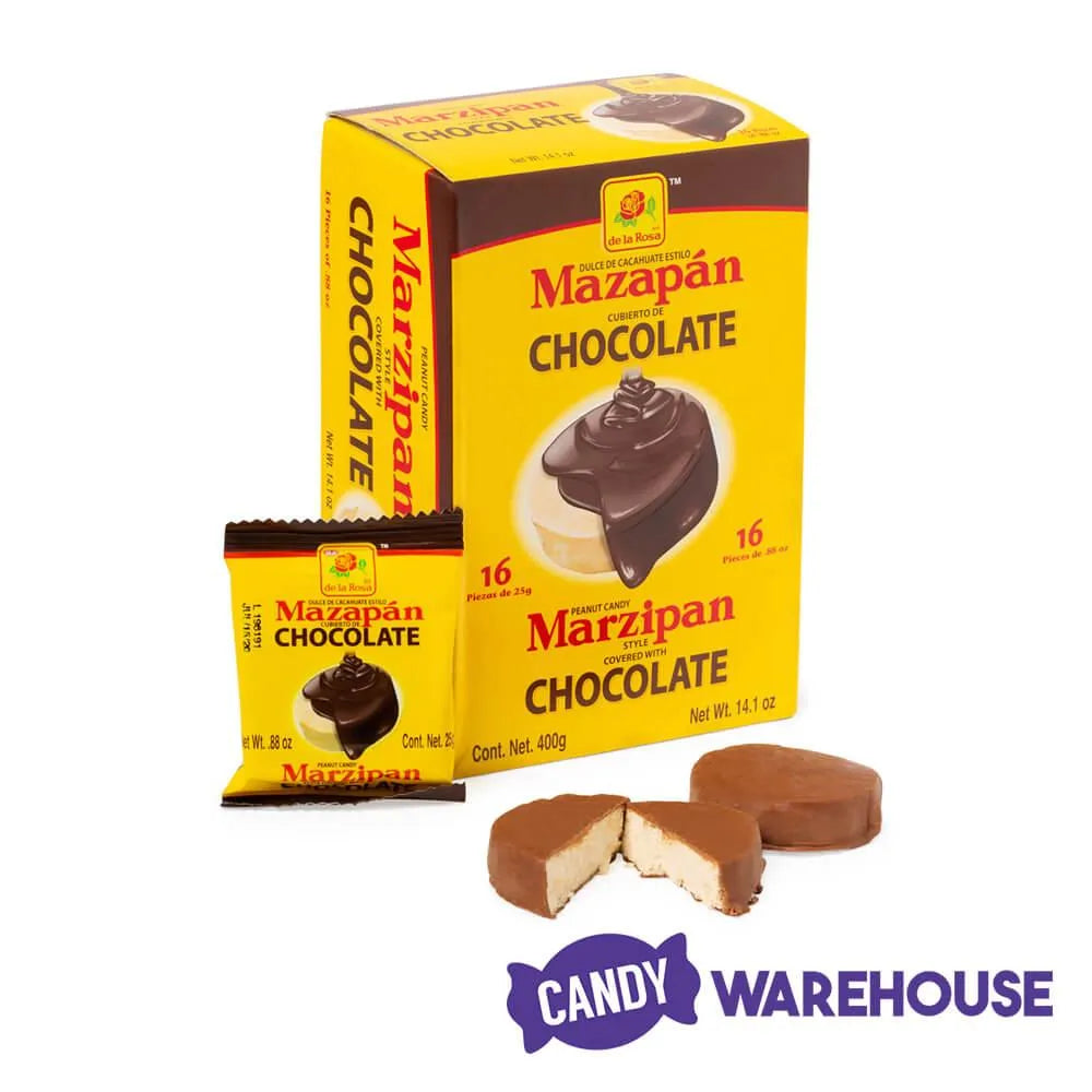 De La Rosa Chocolate Covered Marzipan: 16-Piece Box