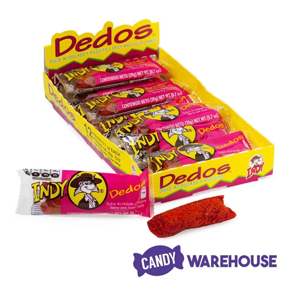 Dedos Spicy and Sour Candy Packs: 12-Piece Box