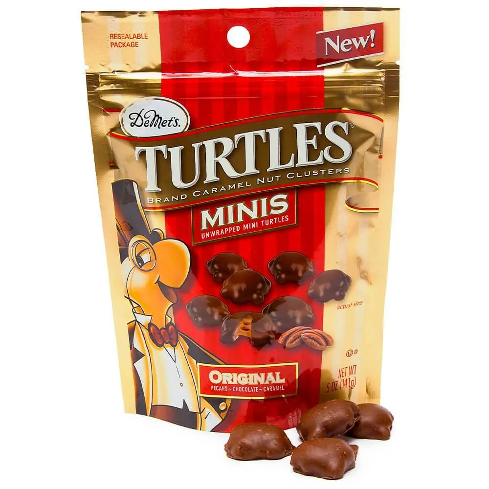 DeMet's Turtles Minis Caramel Nut Cluster Chocolates - Original: 5-Ounce Bag