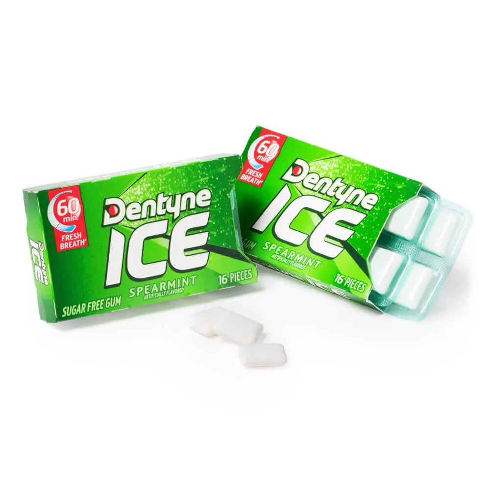 Dentyne Ice Sugar Free Gum Packets - Spearmint: 12-Piece Box