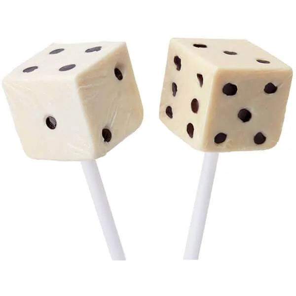 Dice Lollipops - White: 24-Piece Box