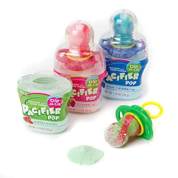 Dip-n-Lik Pacifier Pop Candy: 12-Piece Box