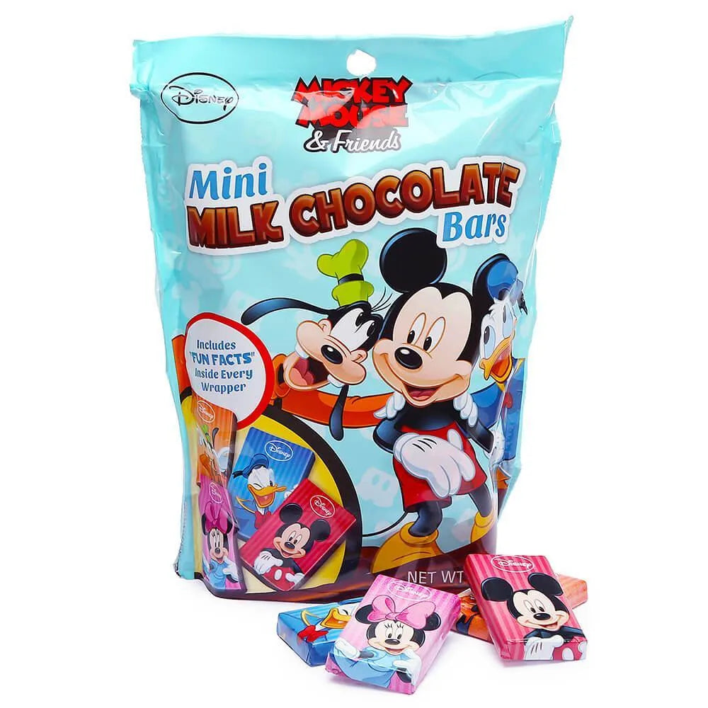 Disney Mickey Mouse and Friends Mini Milk Chocolate Bars: 15-Piece Bag