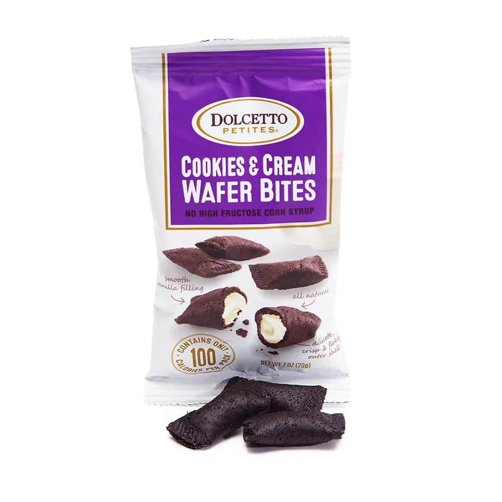 Dolcetto Cookies & Cream-Filled Wafer Bites Packs: 24-Piece Display