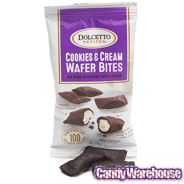 Dolcetto Cookies & Cream-Filled Wafer Bites Packs: 24-Piece Display